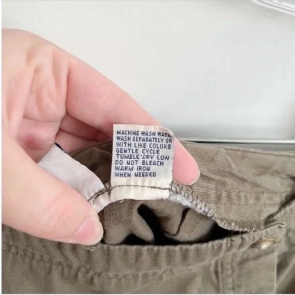 Specialty Collection vintage skort olive green chino buttons high waist